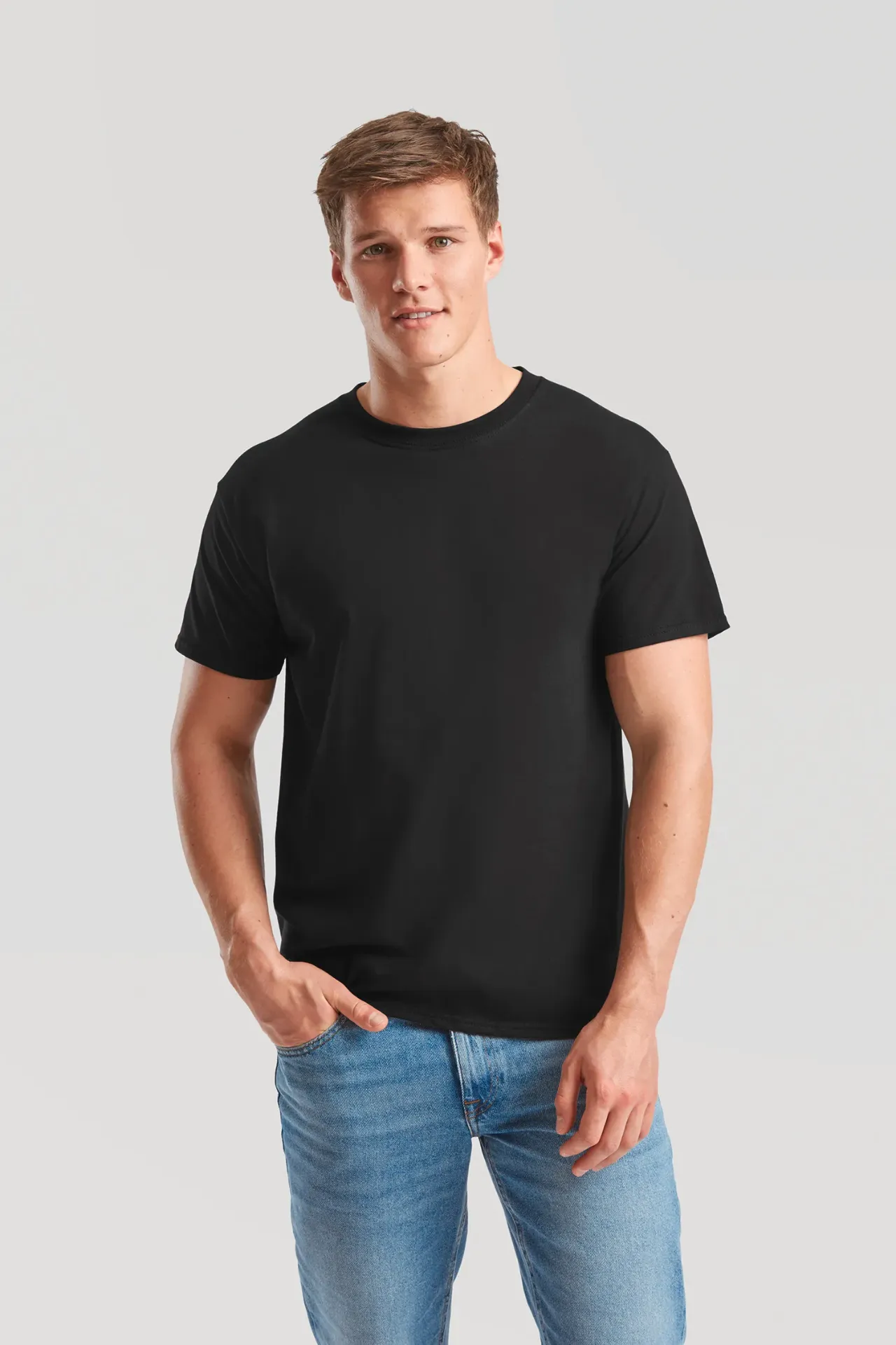 Fruit of the Loom - T-shirt Iconic 195 manches courtes - SC61422 (S, Orange, Zonder logo)