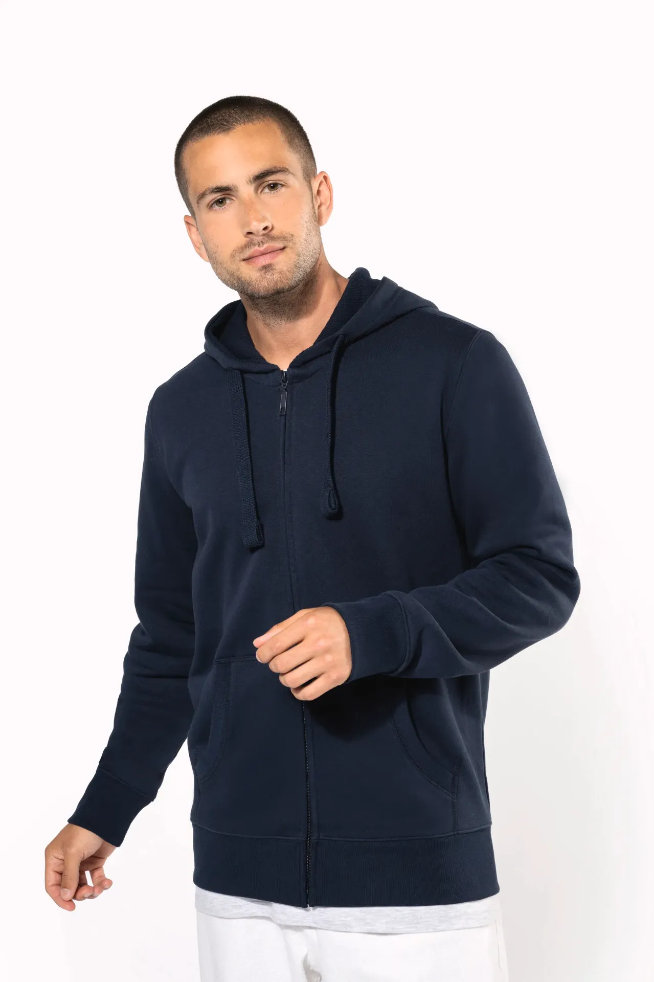 Kariban - Sweat zippé capuche K454 (XS, White, Zonder logo)