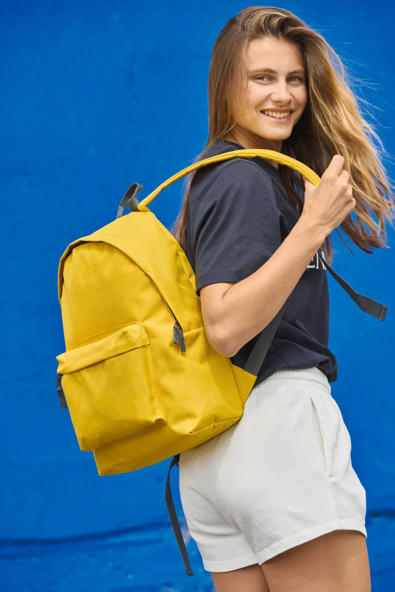 Kimood - Sac à dos classique - KI0130 (Black, Logo brodé face)